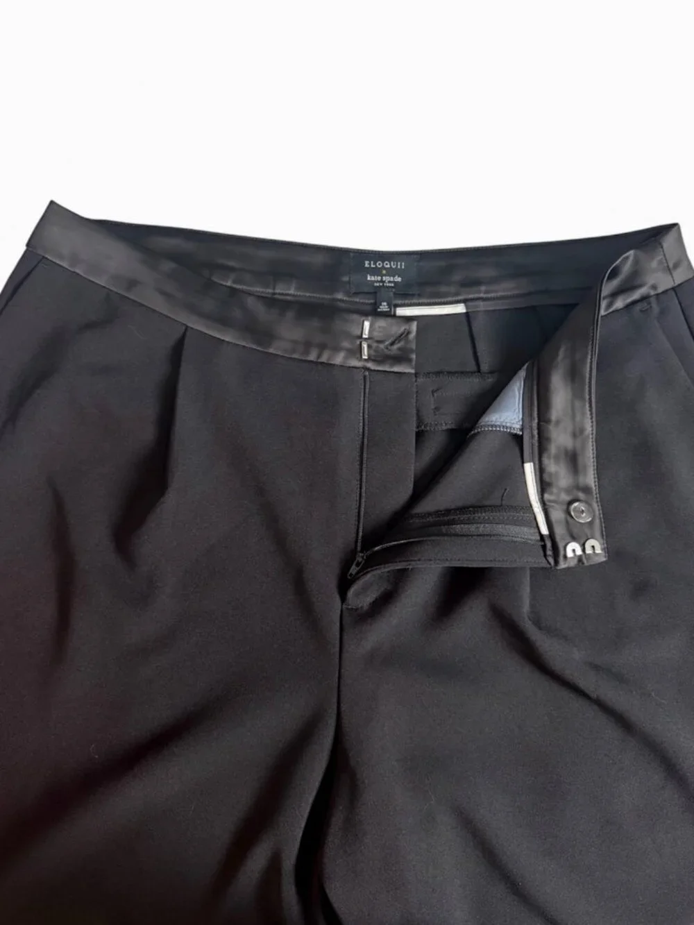 Eloquii X Kate Spade New York Tailored‎ Wide Leg Black Trouser Women's Size 16